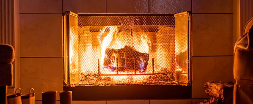 Mendota Hearth Landscape Fireplace Installation in San Fernando, California